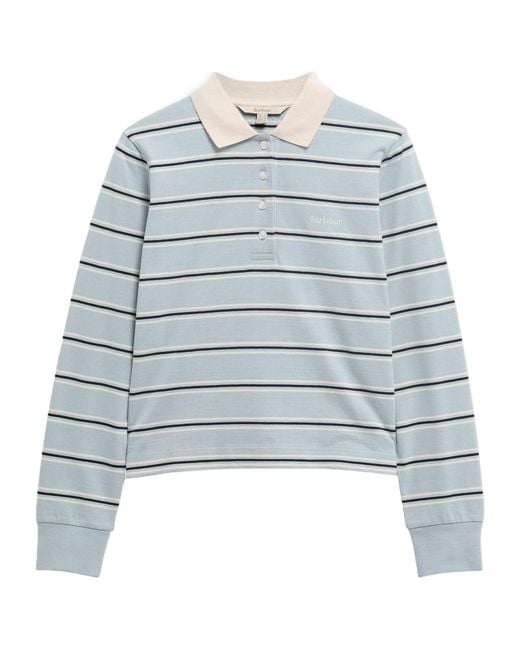 Barbour Blue Striped Polo Shirt