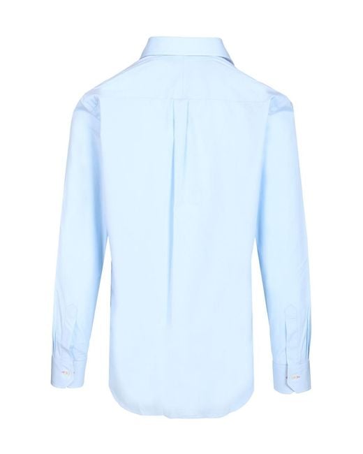 Paul Smith Blue Artist Stripe Cuff Shirt for men