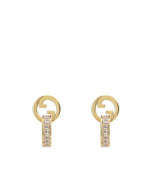 Gucci Metallic Blondie Intertwined Embellished Earrings