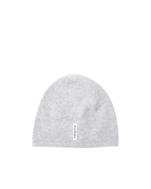 Acne White Knitted Hat