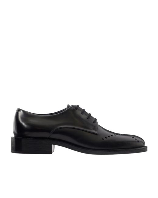 Jil Sander Black Square-Toe Lace-Up Shoes