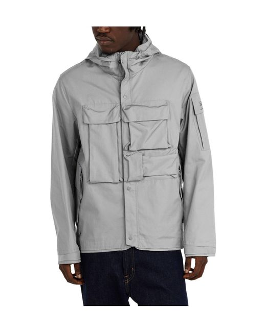 C P Company Gray Multi-Pocket Workwear Jacket for men