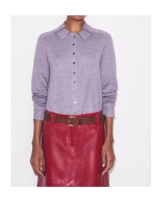 Tory Burch Purple Silk Cardigan