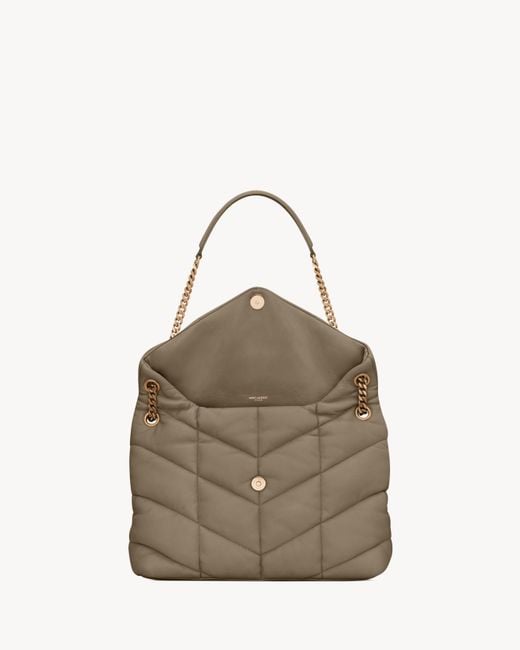 Saint Laurent Gray Puffer Medium Shoulder Bag