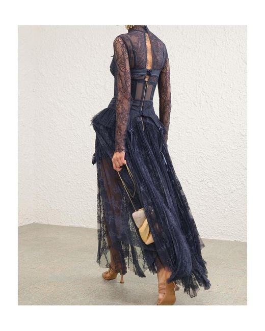 Zimmermann Blue Valiant Lingerie Gown