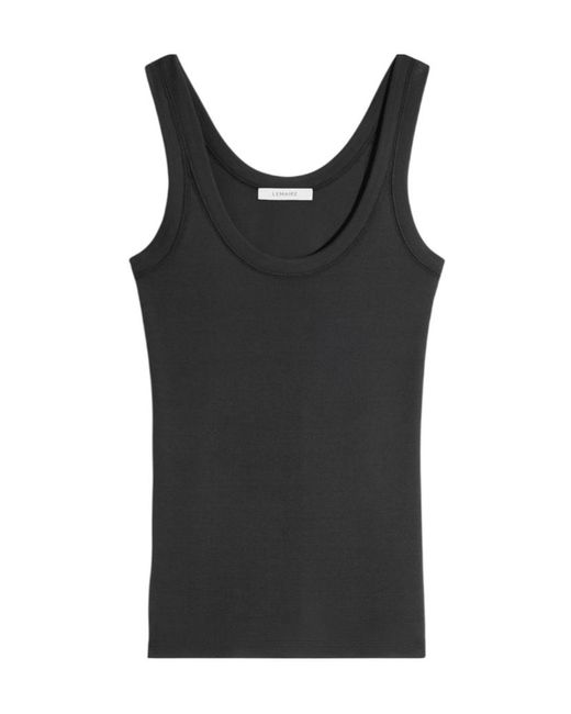 Lemaire Black Crewneck Sleeveless Top