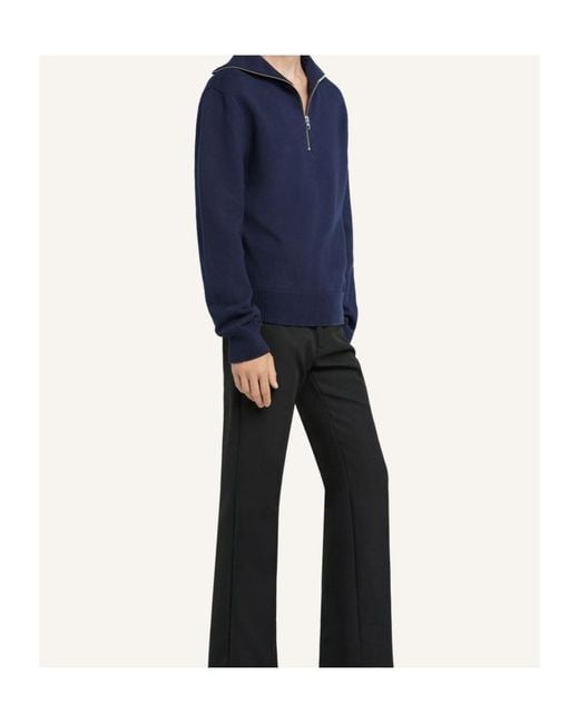 Courreges Blue Trucker Sweater for men