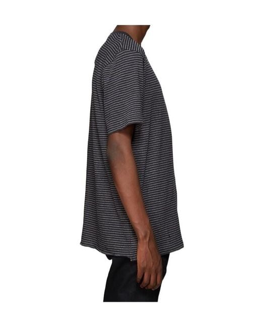 Saint Laurent Black Striped T-Shirt for men