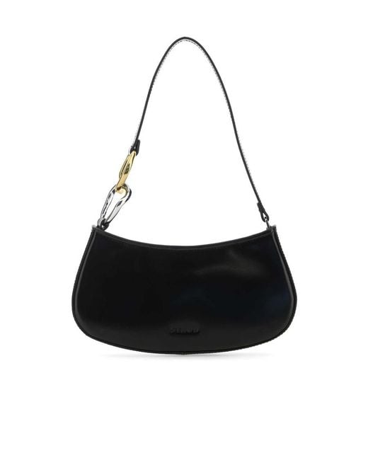 Staud Black Ollie Zipped Shoulder Bag