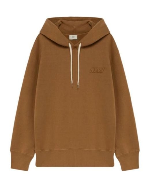 Autry Brown Tonal Logo Hoodie