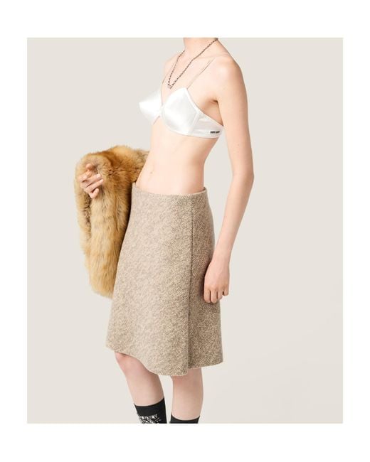 Miu Miu Metallic Satin Bra