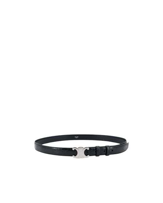 Céline White Medium 25Mm Triomphe Belt for men