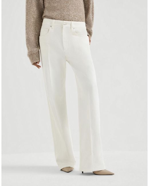 Brunello Cucinelli White The Contemporary Loose Jeans