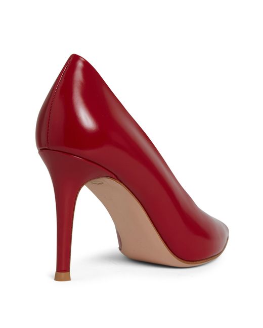 Gianvito Rossi Red Pointed Toe Slip-On Pumps