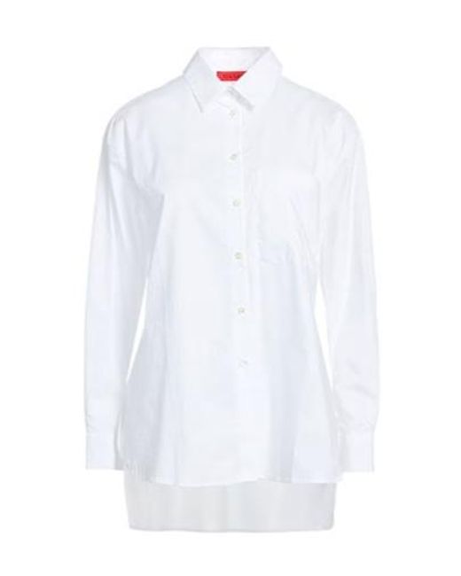MAX&Co. White Solid Colour Shirts Blouses