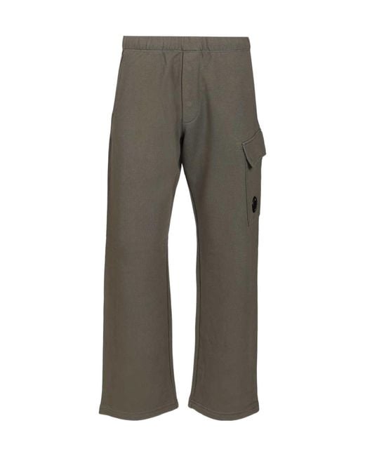 C P Company Gray Metropolis Series Diagonal Track Pants for men