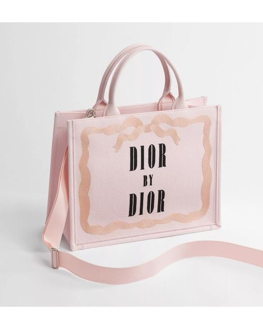 Dior Pink Medium Book Tote With Strap