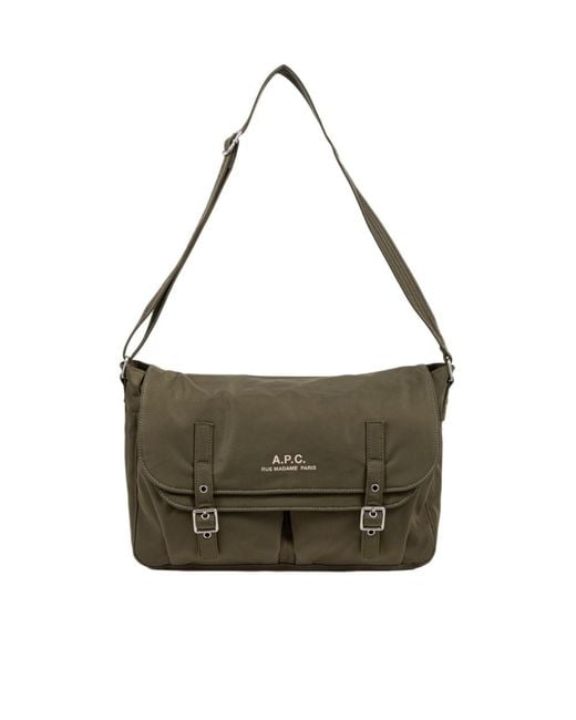 A.P.C. Metallic Archive Buckled Messenger Bag for men