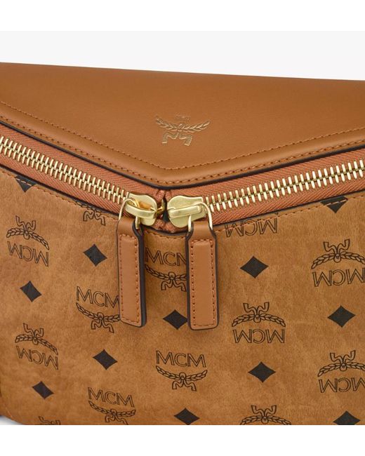 MCM Brown Small Diamant 3D Crossbody Bag for men
