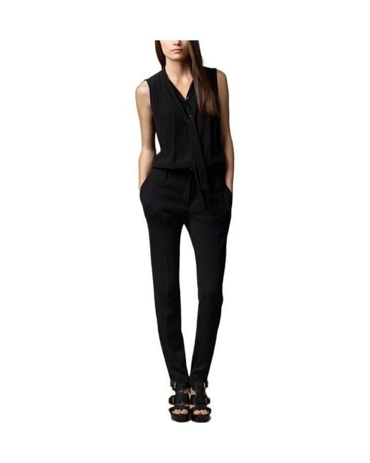 Burberry Black Strapped Sleeveless Jumpsuit