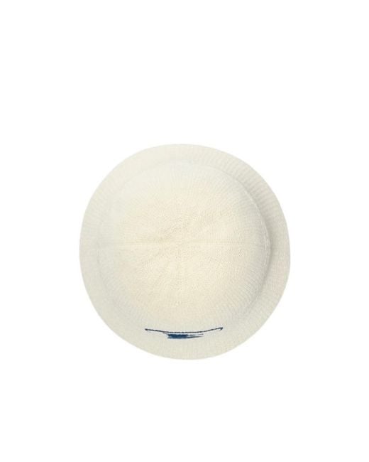 Burberry White Knight Stamp Knitted Bucket Hat