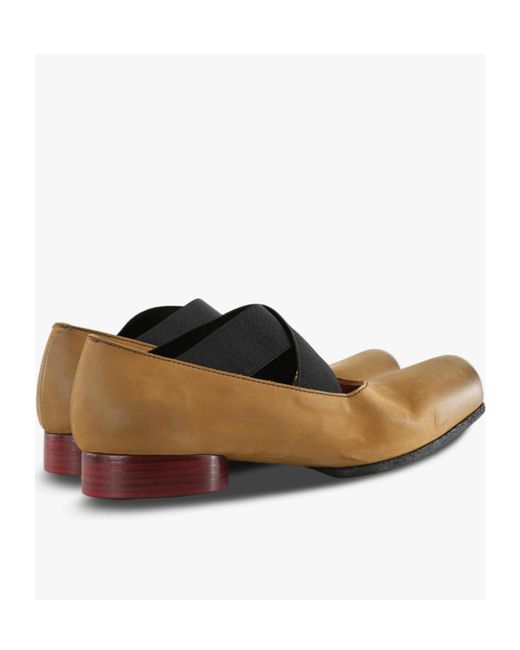 Uma Wang Brown Square-Toe Ballet Flats