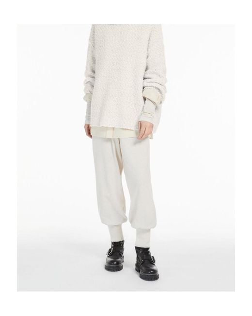 Weekend by Maxmara White Knitted Casual Pants