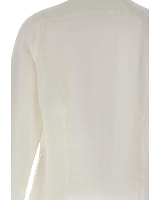 Eleventy White Long Sleeved Buttoned Shirt for men