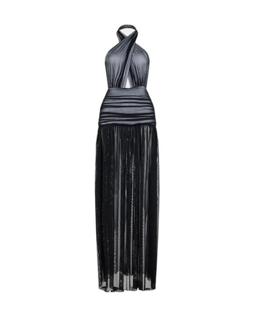 Norma Kamali Black Halter Neck Dress