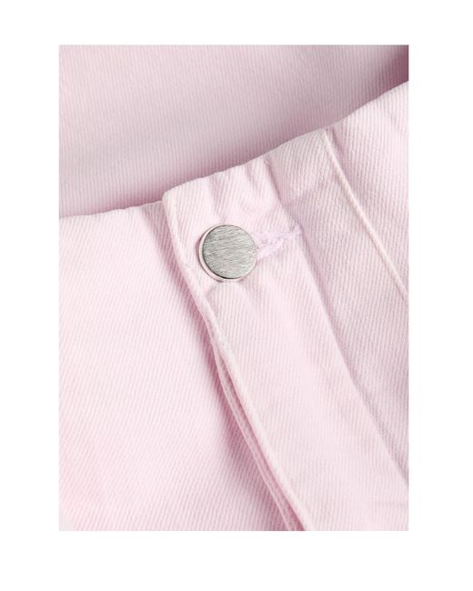 Agolde Pink Belted Wide-Leg Jeans