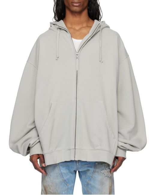 Maison Margiela Gray Numeric Logo Hoodie for men
