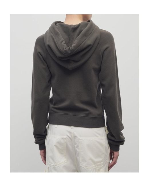The Row Green Ribbed-Trim Hoodie