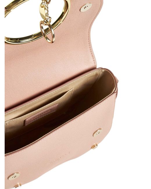 See By Chloé Pink See By Chloé Mara Logo-Debossed Shoulder Bag
