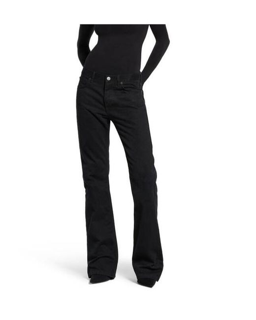 Balenciaga Black Mid-Waisted Straight-Leg Jeans