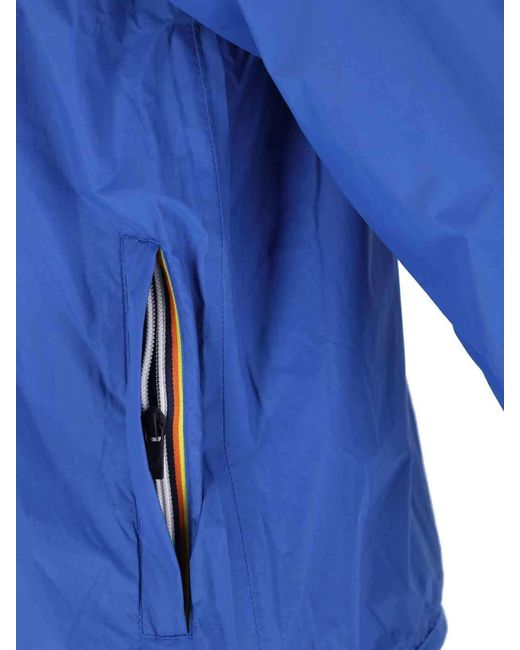 K-Way Blue Le Vrai 4.0 Claude Hooded Jacket for men