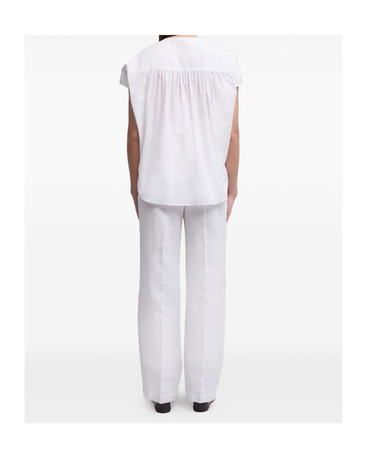 Aspesi White Tie-Front Fabric Cover-Up