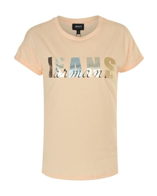 Armani Jeans Natural Logo Short-Sleeved T-Shirt