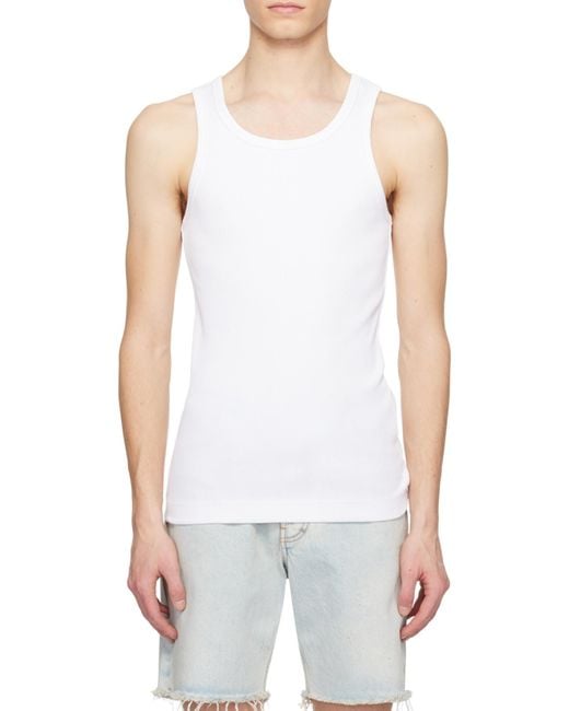 Givenchy White Extra Slim Fit Tank Top for men