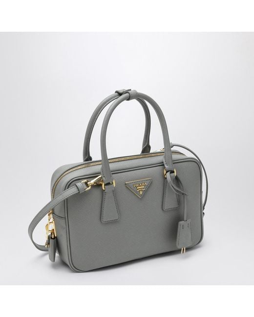 Prada Gray Logo Shoulder Bag