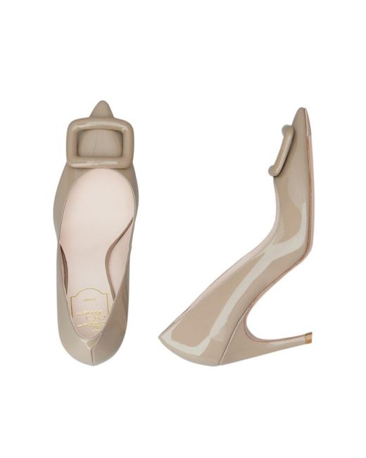 Roger Vivier Multicolor Viv' Choc Lacquered Buckle Pumps