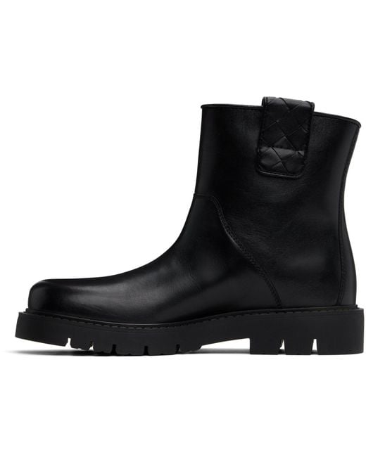 Bottega Veneta Black Haddock Ankle Boots for men