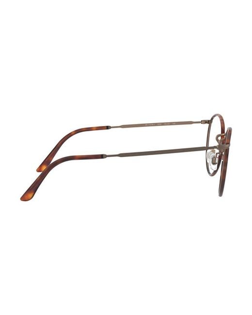 Giorgio Armani Metallic Round Frame Glasses for men