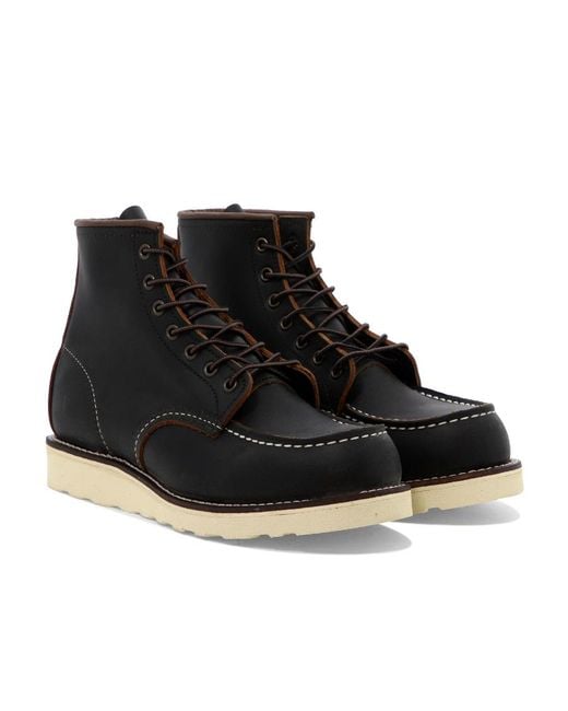 Red Wing Black Lace Up Short Boots for men