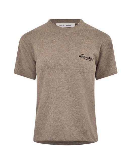 Fear Of God Gray Logo-Detail T-Shirt