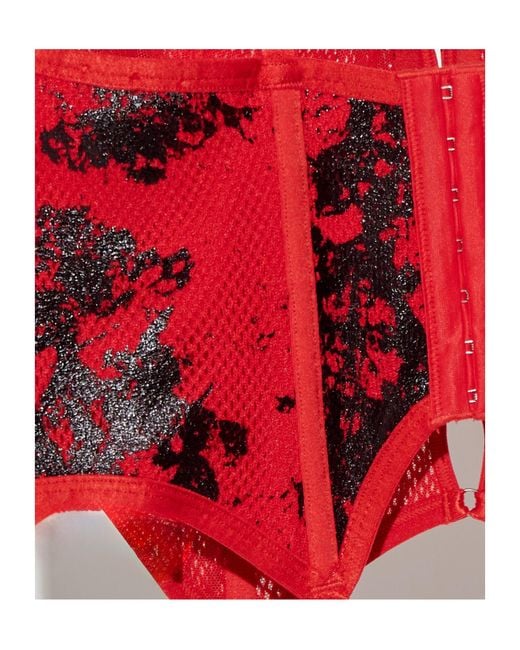 DIESEL Red X Savage X Fenty Mesh Panelled Foiled Bustier