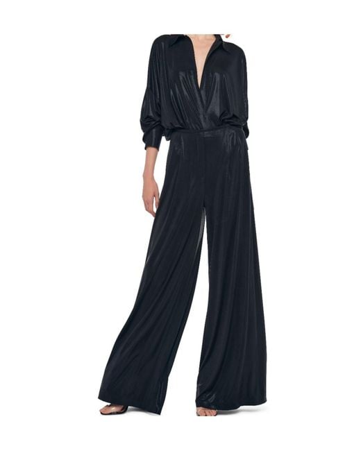 Norma Kamali Black Super Os Bf Nk Shirt Bodysuit