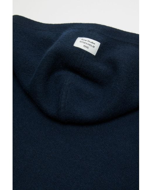 Acne Blue Cashmere Hoodie for men