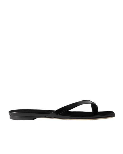 Aeyde Black Square Toed Slippers