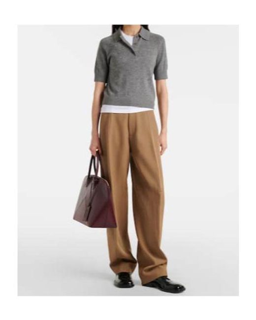 Victoria Beckham Gray Short Sleeve Polo Shirt