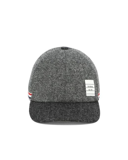 Thom Browne Gray 4-Bar Rwb Baseball Cap for men